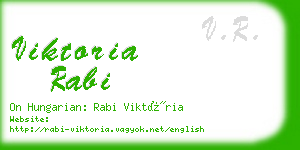 viktoria rabi business card